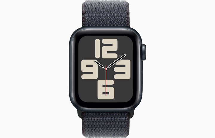 Apple Watch SE GPS + Cellular, 40mm Silver Aluminum Case with Ink Sport Loop