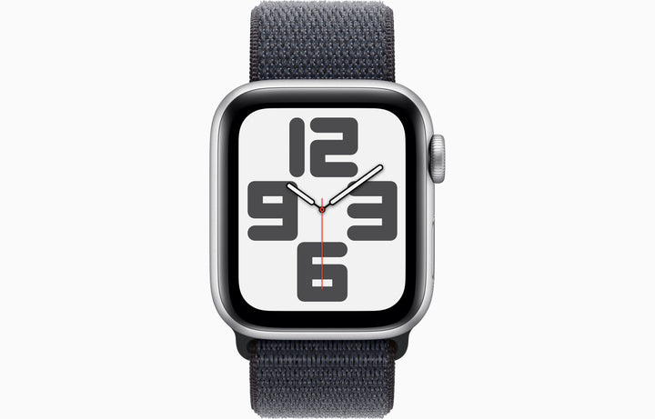 Apple Watch SE GPS + Cellular, 40mm Silver Aluminum Case with Ink Sport Loop