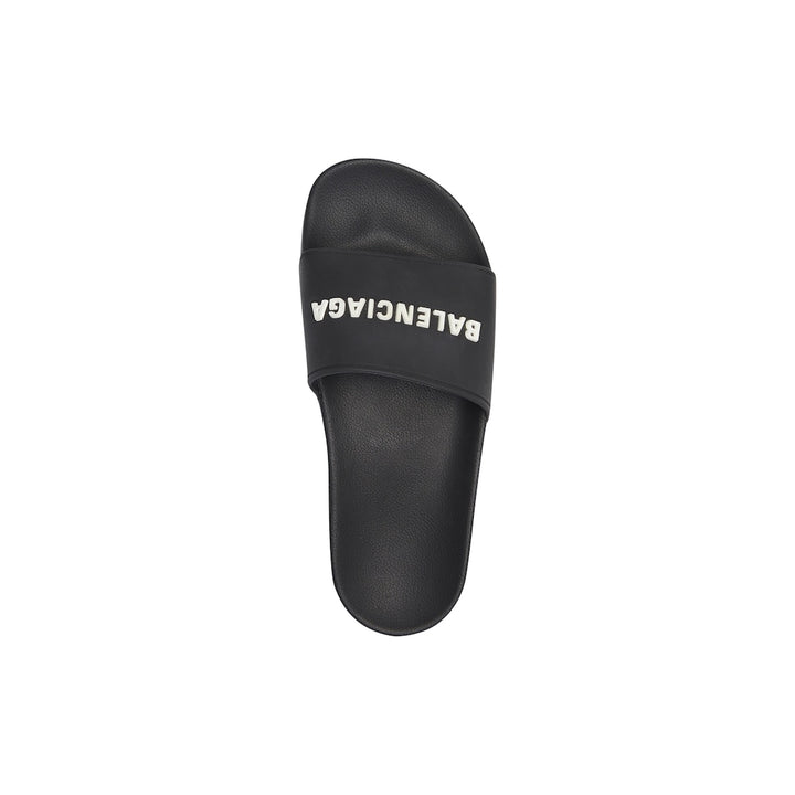 BALENCIAGA Women's Pool Slide Sandal in Black/white