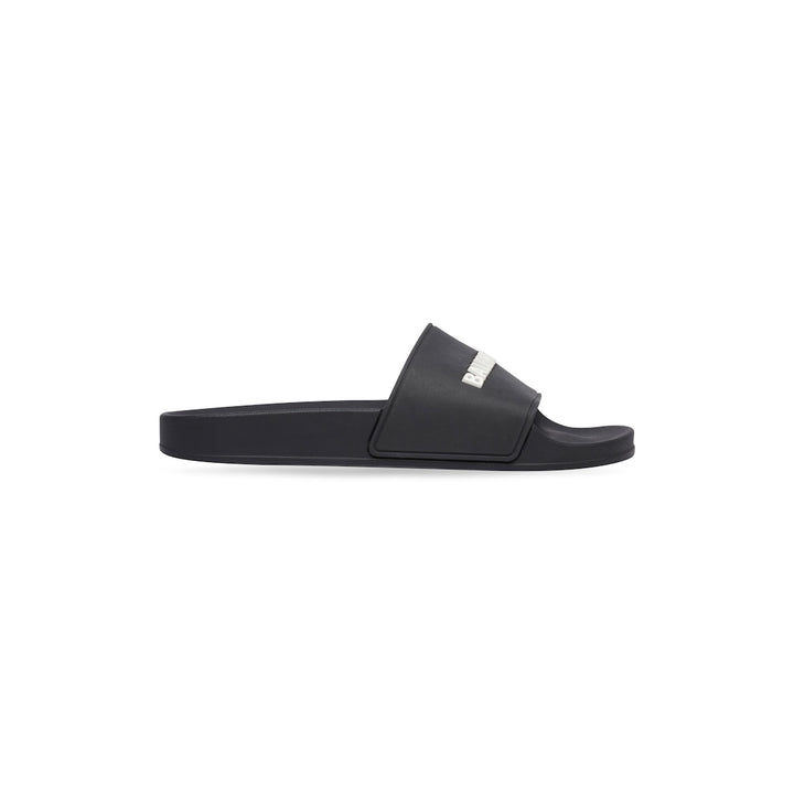BALENCIAGA Women's Pool Slide Sandal in Black/white