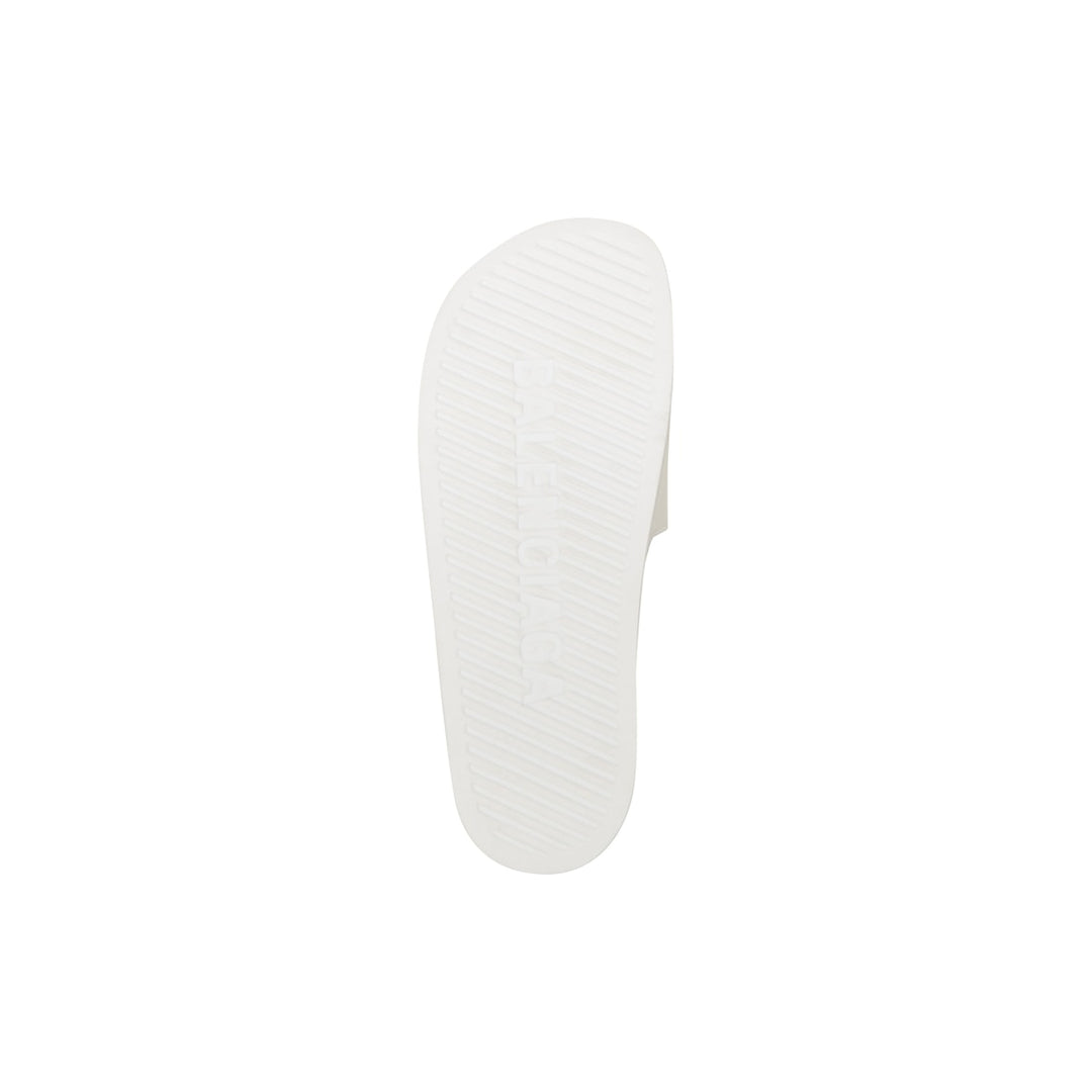 BALENCIAGA  Women's Pool Slide Sandal in White Black