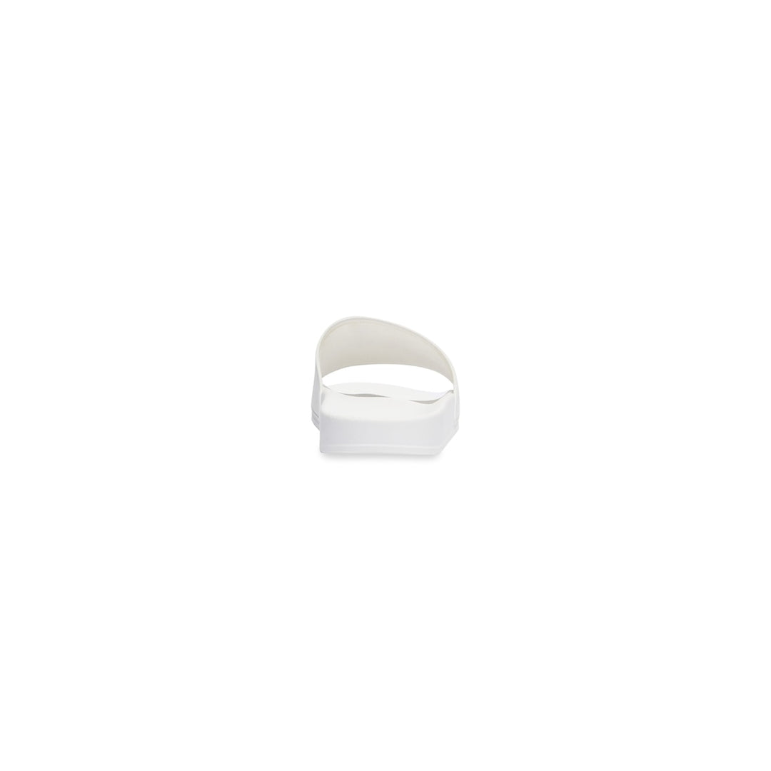 BALENCIAGA  Women's Pool Slide Sandal in White Black