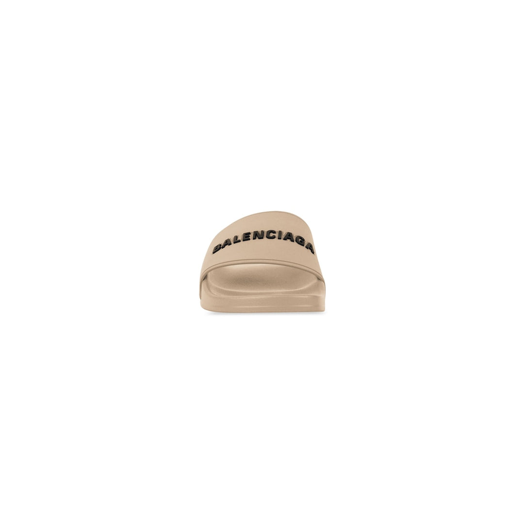 BALENCIAGA Men's Pool Slide Sandal in Beige