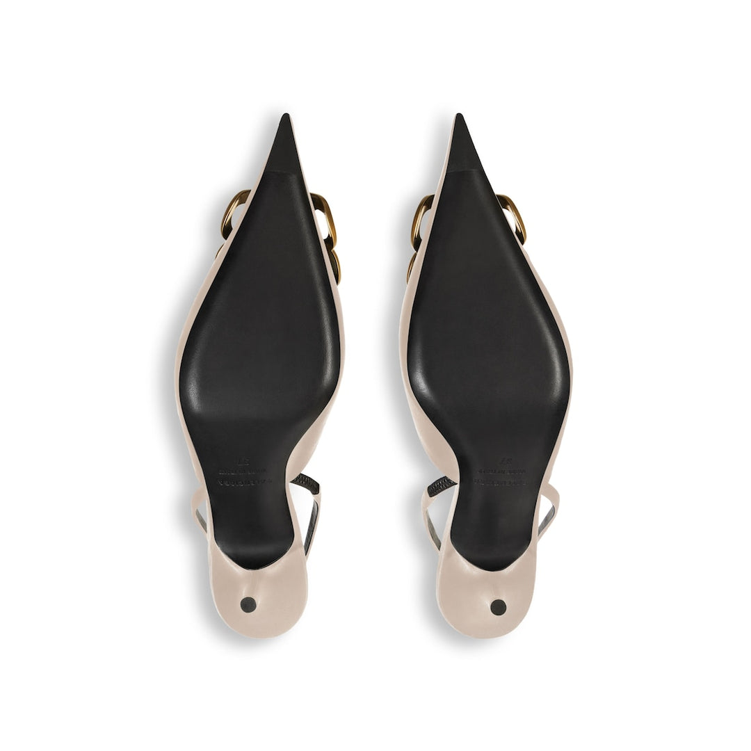 BALENCIAGA Women's Knife Bb Slingback Pump in Champagne