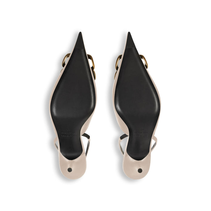 BALENCIAGA Women's Knife Bb Slingback Pump in Champagne
