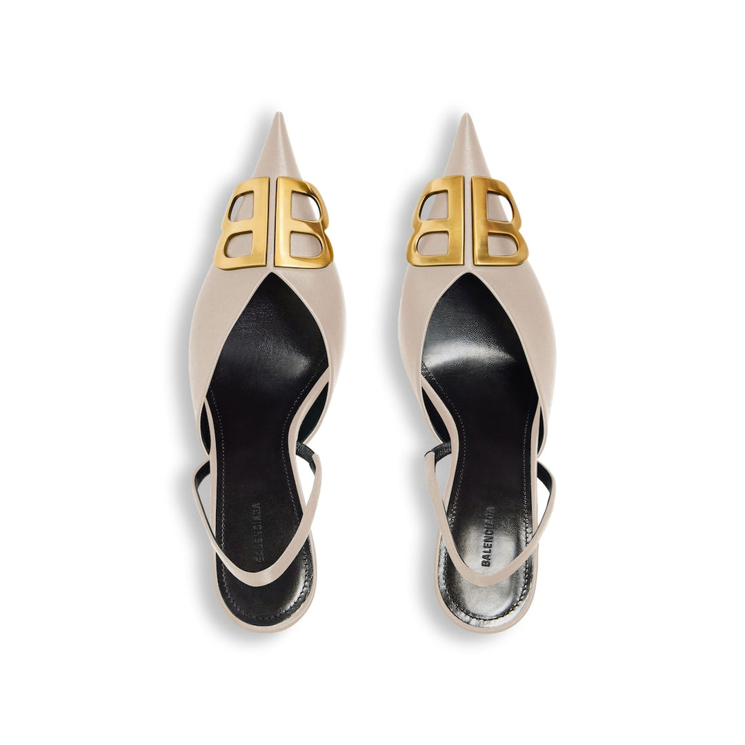BALENCIAGA Women's Knife Bb Slingback Pump in Champagne