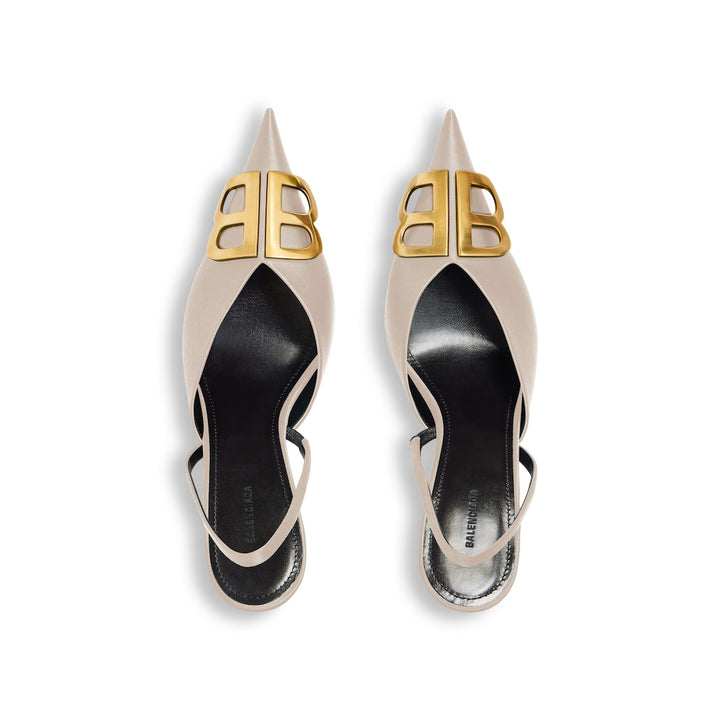 BALENCIAGA Women's Knife Bb Slingback Pump in Champagne