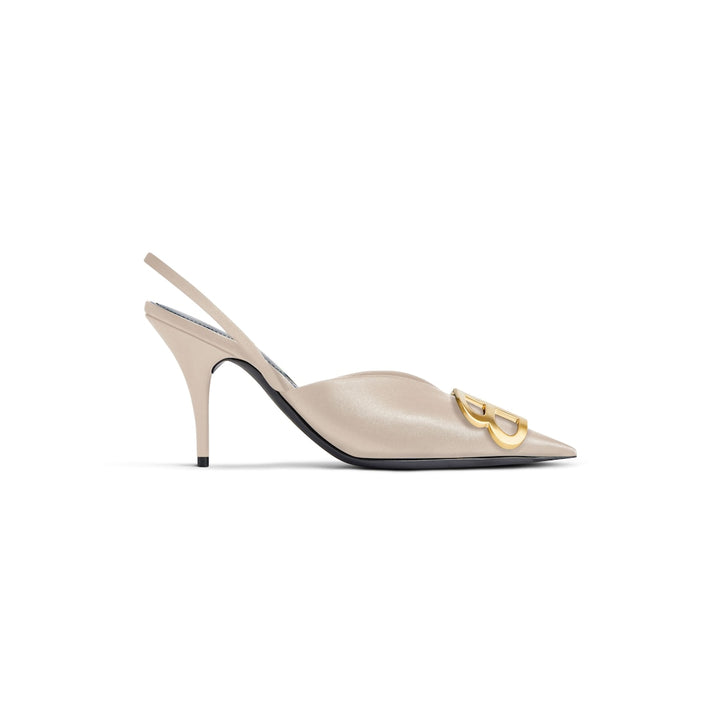 BALENCIAGA Women's Knife Bb Slingback Pump in Champagne