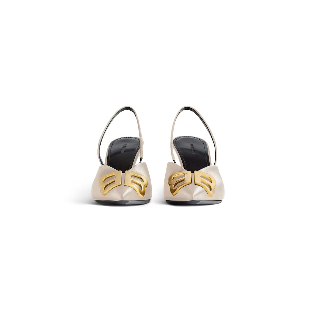 BALENCIAGA Women's Knife Bb Slingback Pump in Champagne