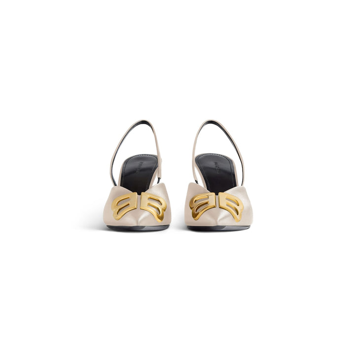 BALENCIAGA Women's Knife Bb Slingback Pump in Champagne