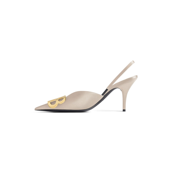 BALENCIAGA Women's Knife Bb Slingback Pump in Champagne