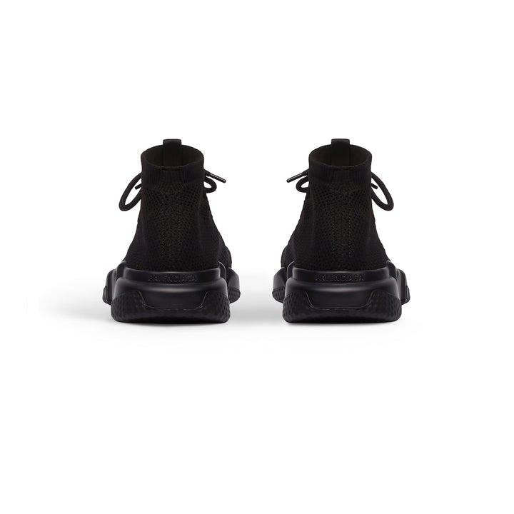 BALENCIAGA Men's Speed Lace-up Recycled Knit Sneaker in Black