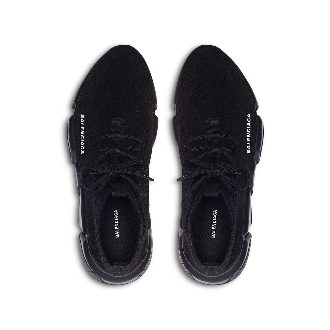 BALENCIAGA Men's Speed Lace-up Recycled Knit Sneaker in Black