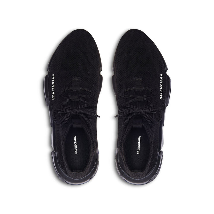 BALENCIAGA Men's Speed Lace-up Recycled Knit Sneaker in Black