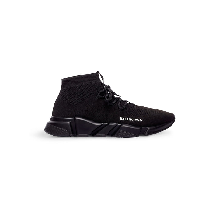 BALENCIAGA Men's Speed Lace-up Recycled Knit Sneaker in Black