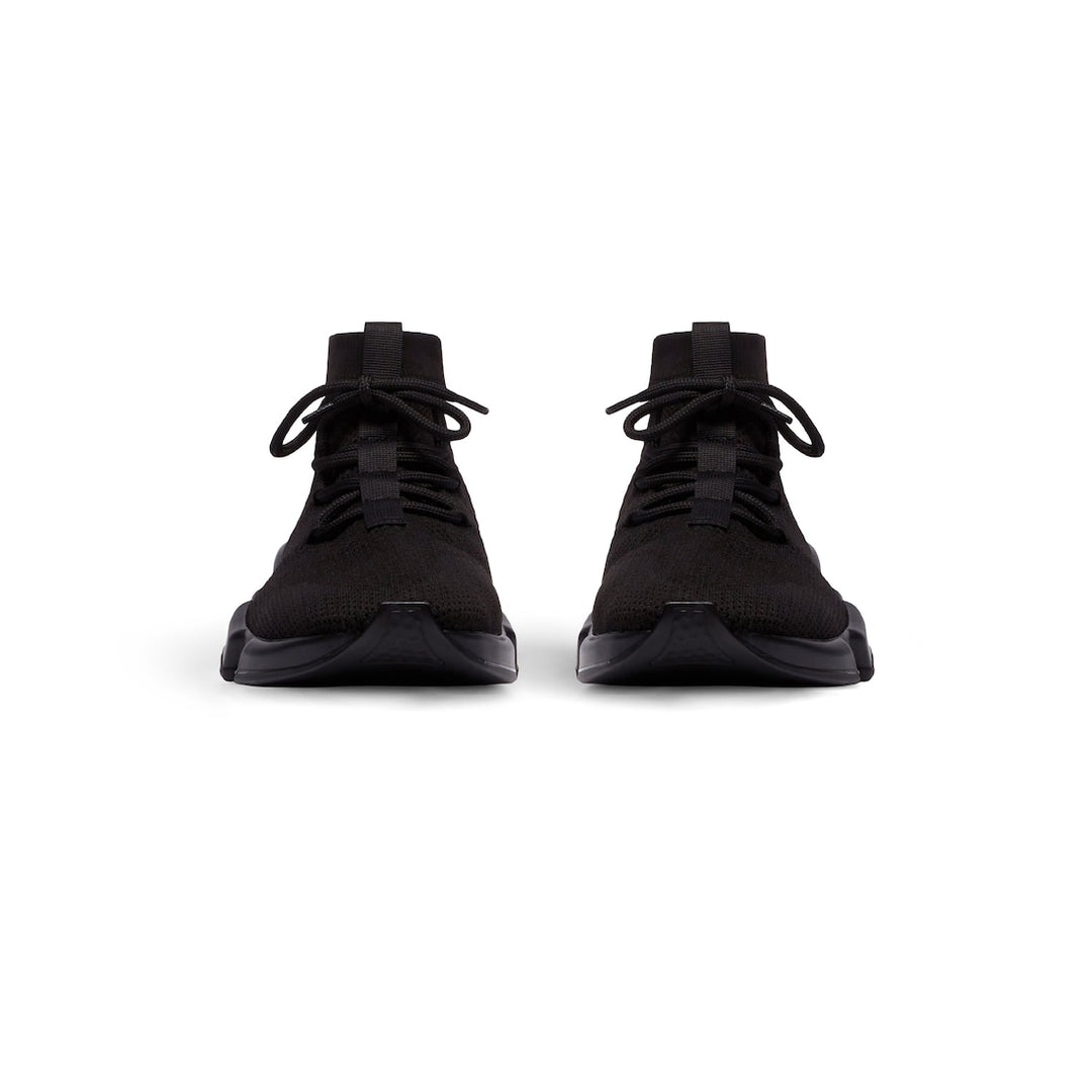 BALENCIAGA Men's Speed Lace-up Recycled Knit Sneaker in Black