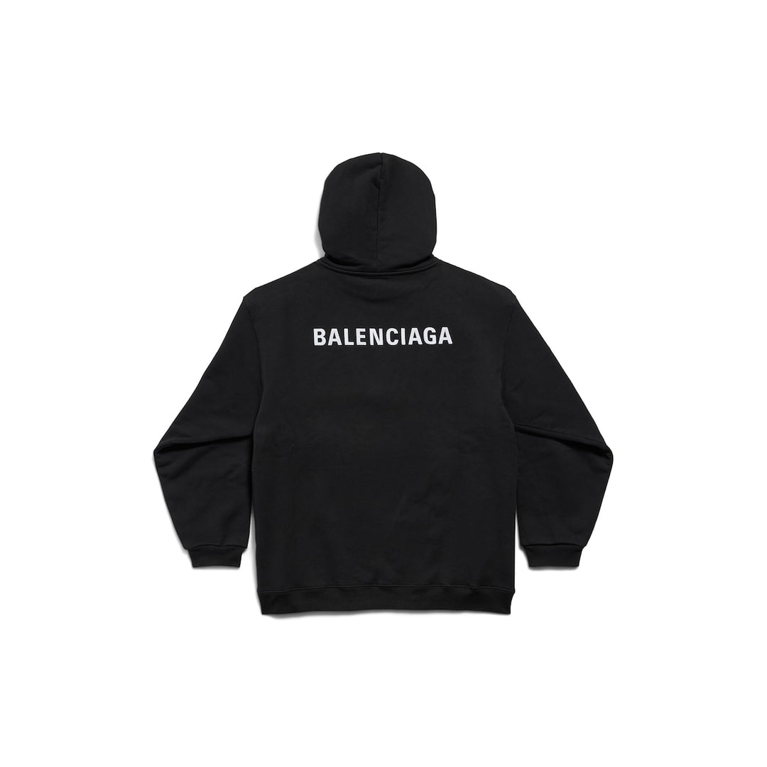 BALENCIAGA Balenciaga Back Hoodie Regular Fit in Black