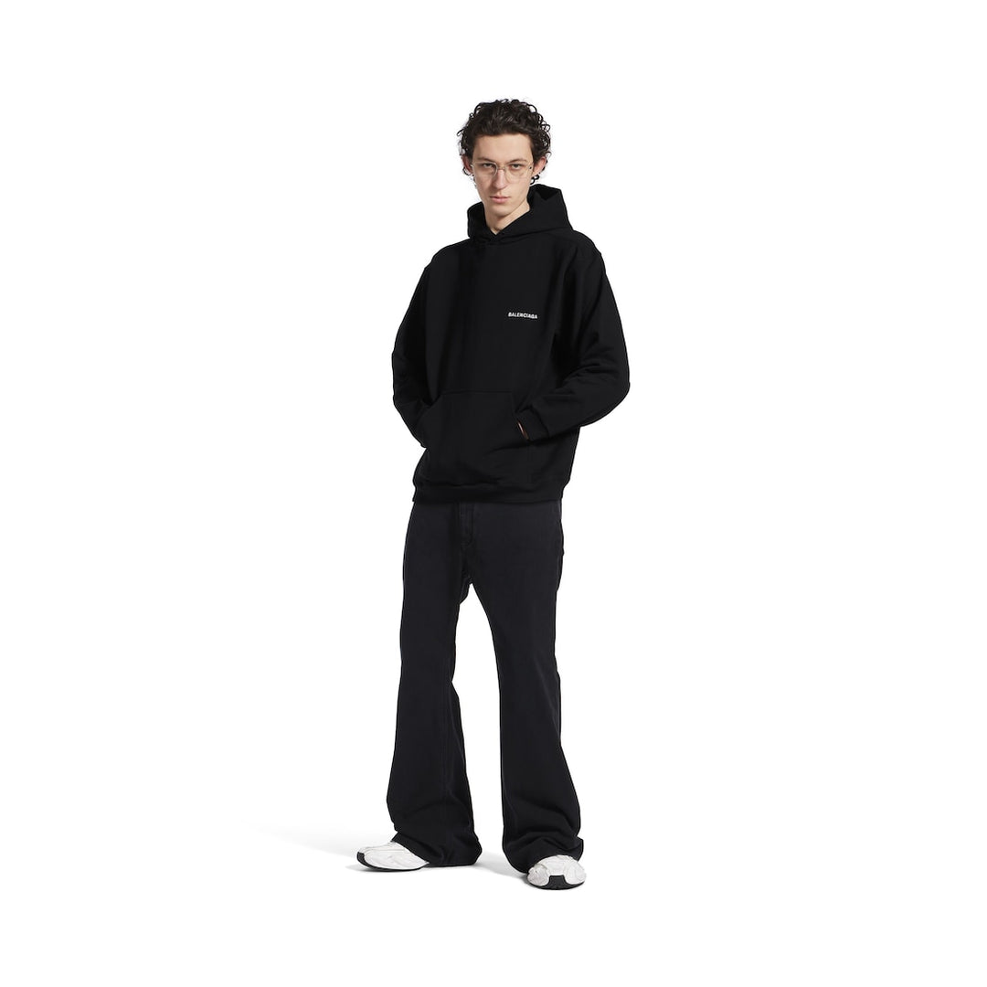 BALENCIAGA Balenciaga Back Hoodie Regular Fit in Black
