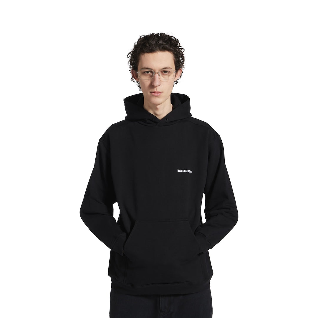 BALENCIAGA Balenciaga Back Hoodie Regular Fit in Black