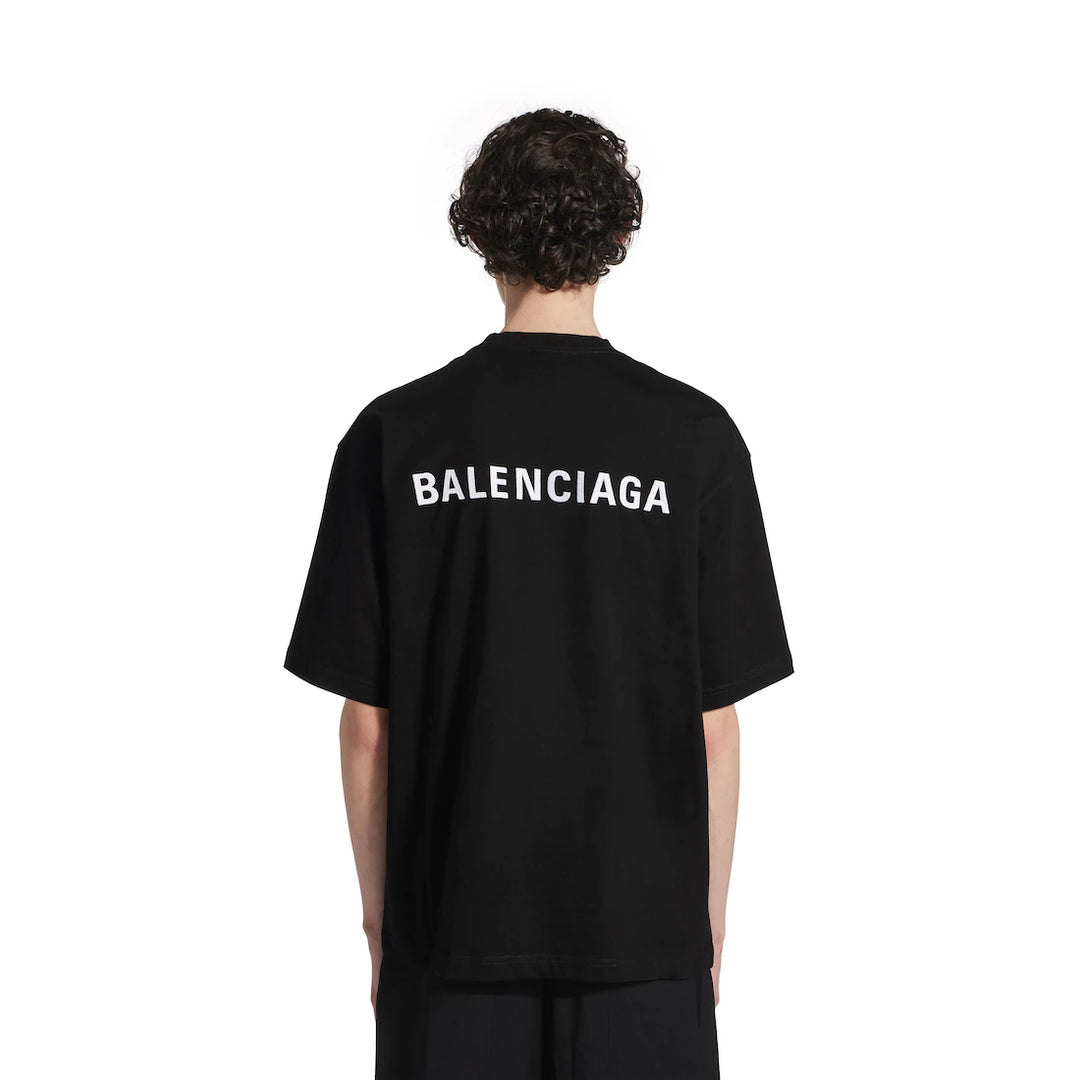 BALENCIAGA MEN'S LOGO T-SHIRT MEDIUM FIT