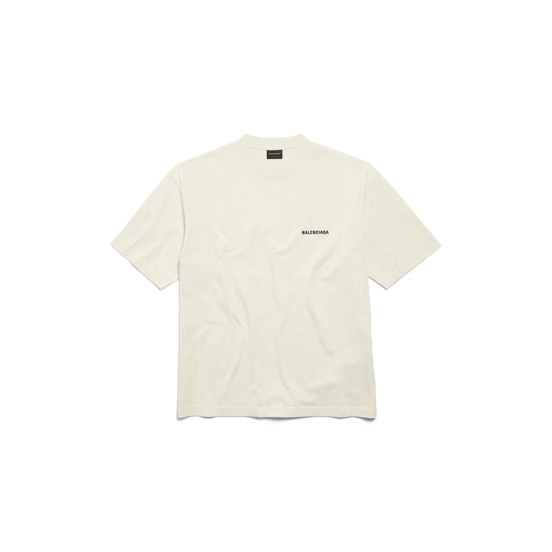 BALENCIAGA MEN'S LOGO T-SHIRT MEDIUM FIT