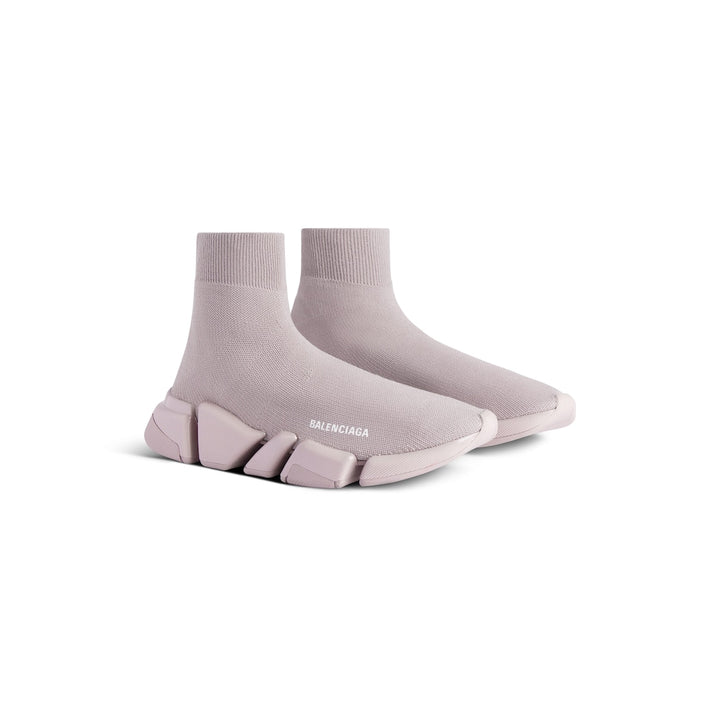BALENCIAGA Women's Speed 2.0 Recycled Knit Sneaker in Faded Purple