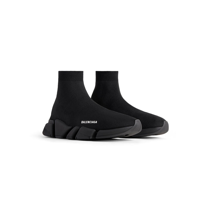 BALENCIAGA Men's Speed 2.0 Recycled Knit Sneaker in Black