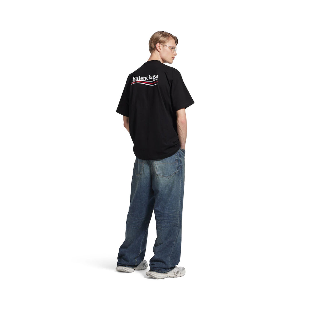 BALENCIAGA MEN'S POLITICAL CAMPAIGN T-SHIRT LARGE FIT