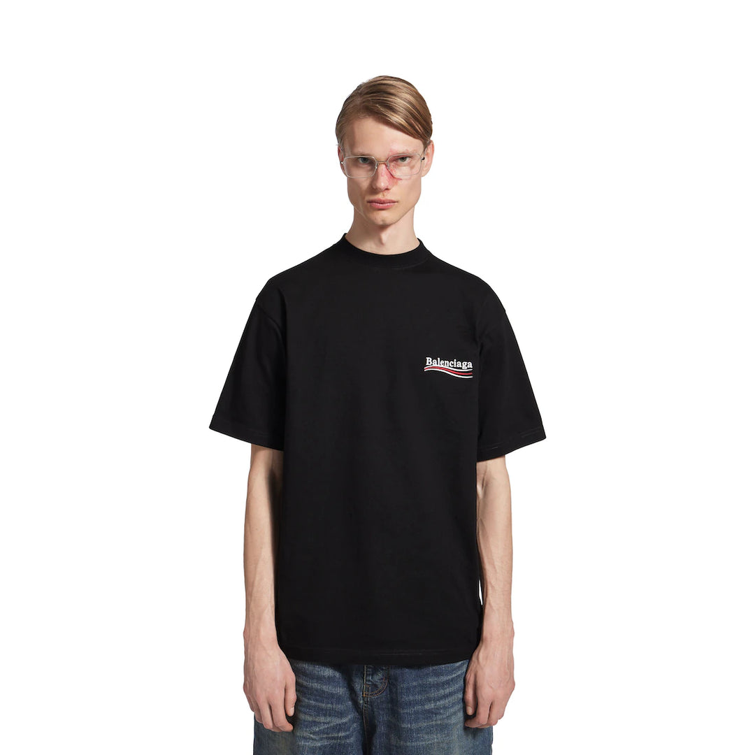 BALENCIAGA MEN'S POLITICAL CAMPAIGN T-SHIRT LARGE FIT