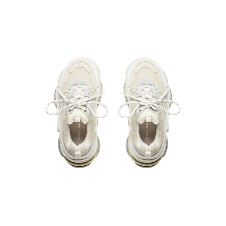 BALENCIAGA Kids - Triple S Sneaker in Beige/white