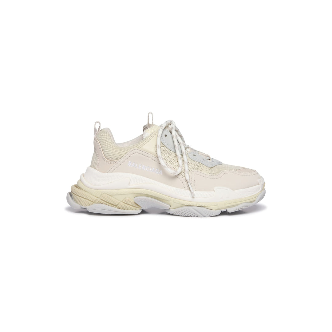 BALENCIAGA Kids - Triple S Sneaker in Beige/white