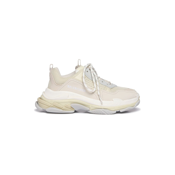 BALENCIAGA Kids - Triple S Sneaker in Beige/white