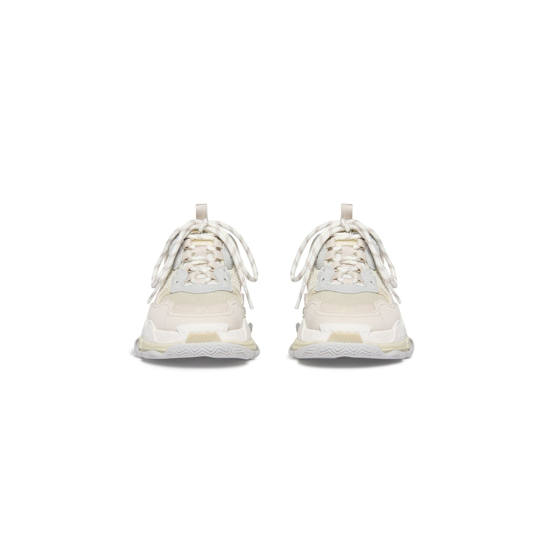 BALENCIAGA Kids - Triple S Sneaker in Beige/white