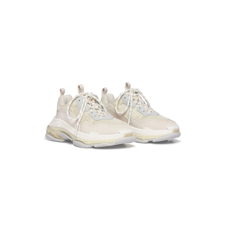 BALENCIAGA Kids - Triple S Sneaker in Beige/white