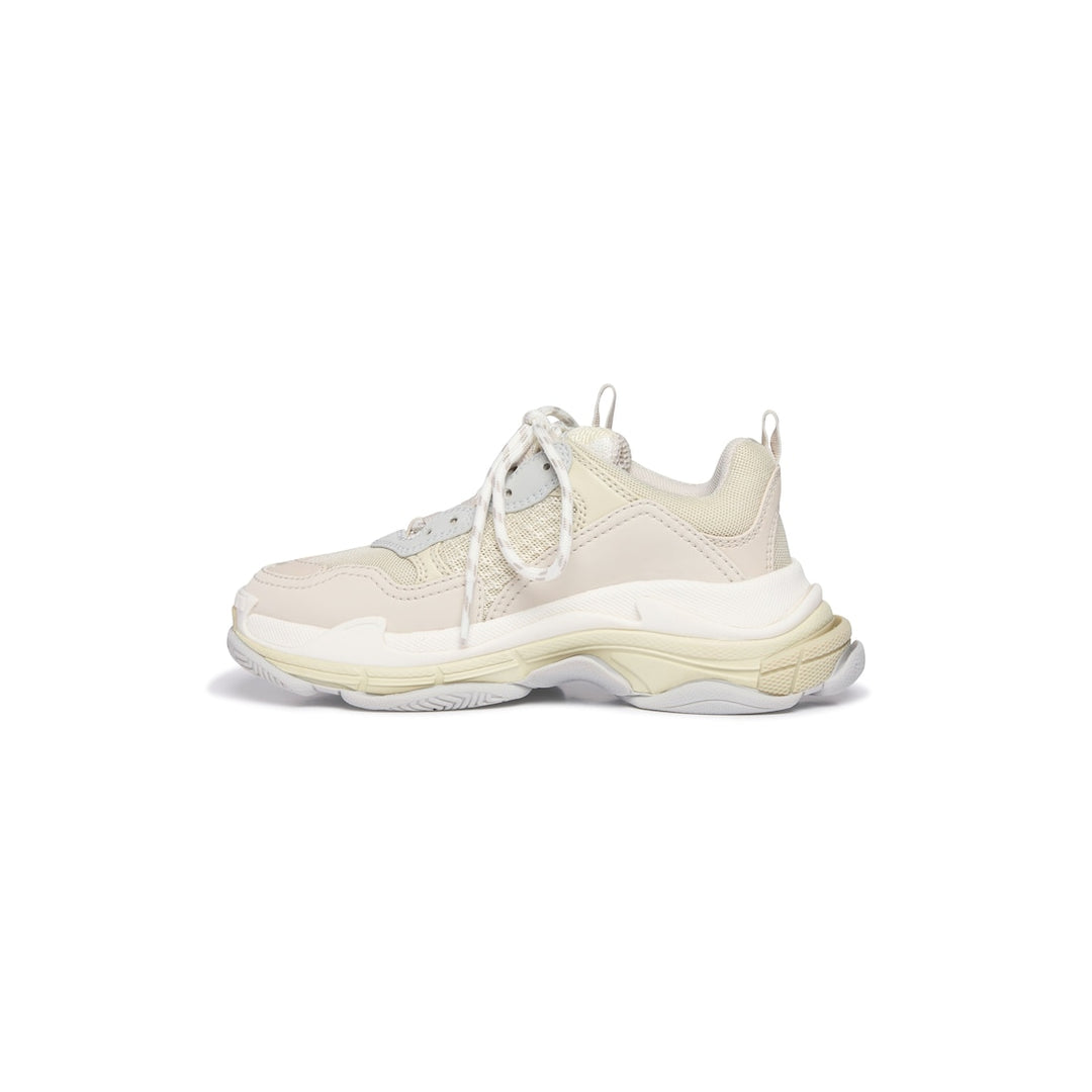 BALENCIAGA Kids - Triple S Sneaker in Beige/white