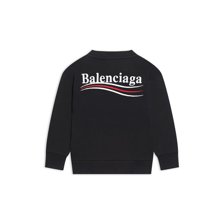 BALENCIAGA KIDS - POLITICAL CAMPAIGN SWEATSHIRT IN BLACK