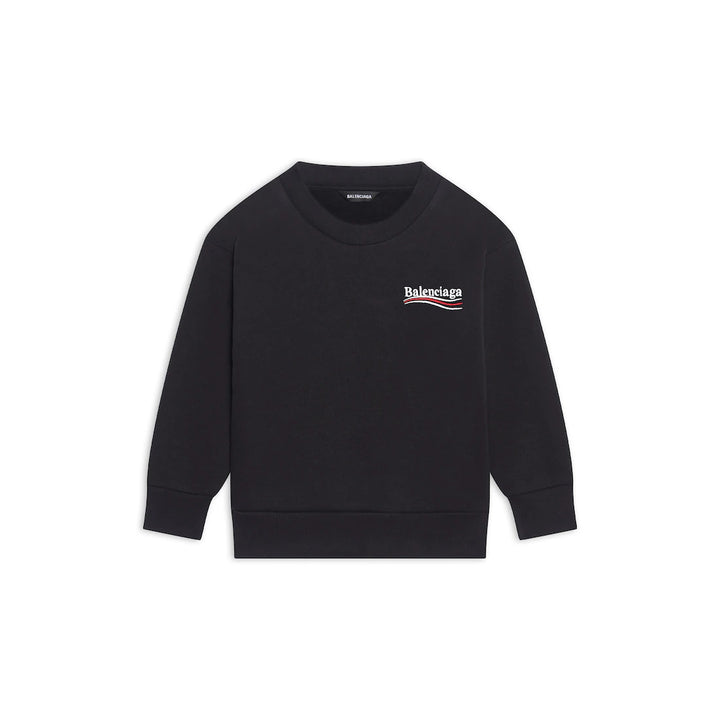BALENCIAGA KIDS - POLITICAL CAMPAIGN SWEATSHIRT IN BLACK