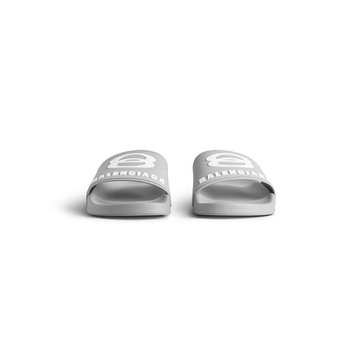 BALENCIAGA  Men's Pool Slide Sandal in Black/white