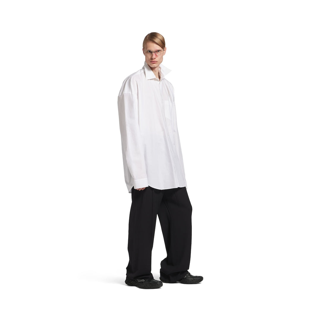 BALENCIAGA Men's Cocoon Shirt in White