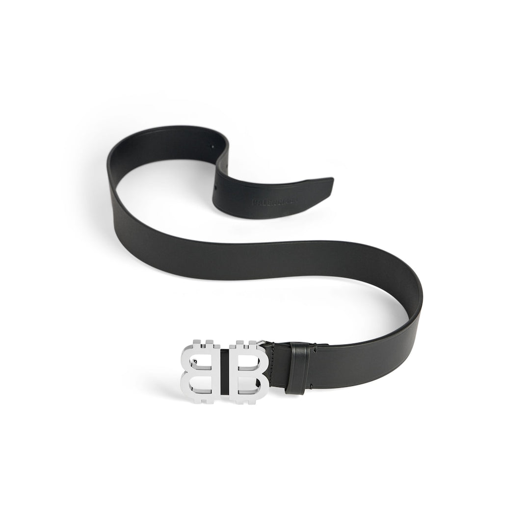 BALENCIAGA Men's Crypto Bb Belt in Black
