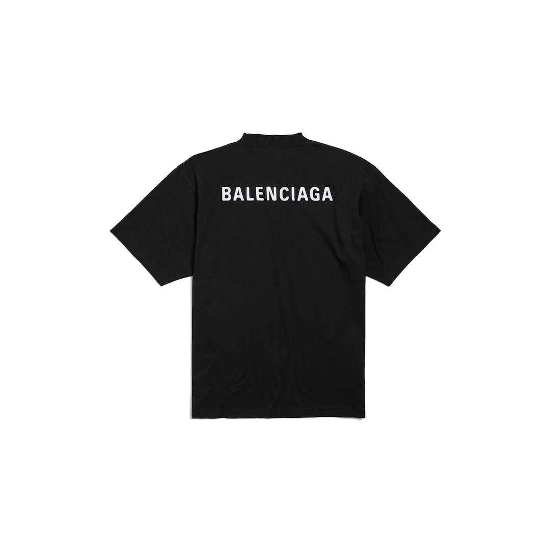 BALENCIAGA New Balenciaga Back T-shirt Medium Fit in Black