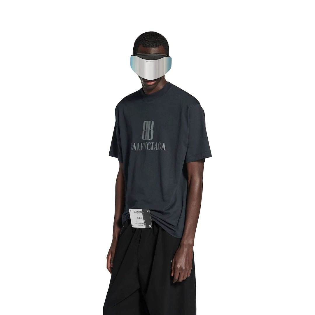 BALENCIAGA MEN'S NANO BB T-SHIRT MEDIUM FIT