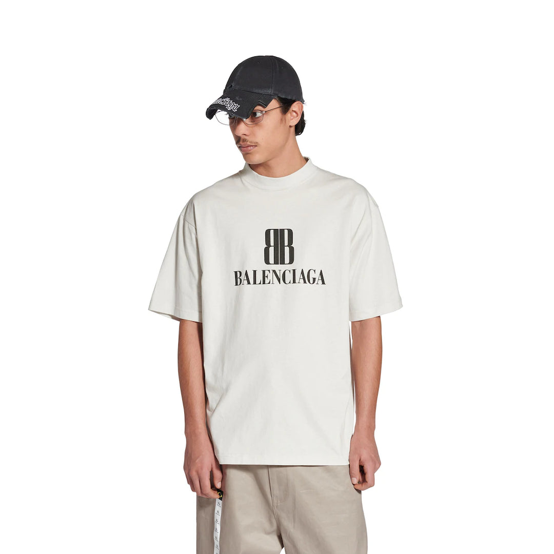 BALENCIAGA MEN'S NANO BB T-SHIRT MEDIUM FIT
