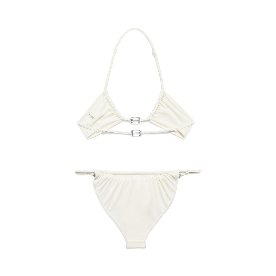 BALENCIAGA Women's Bb Buckle Bikini in Black/gold