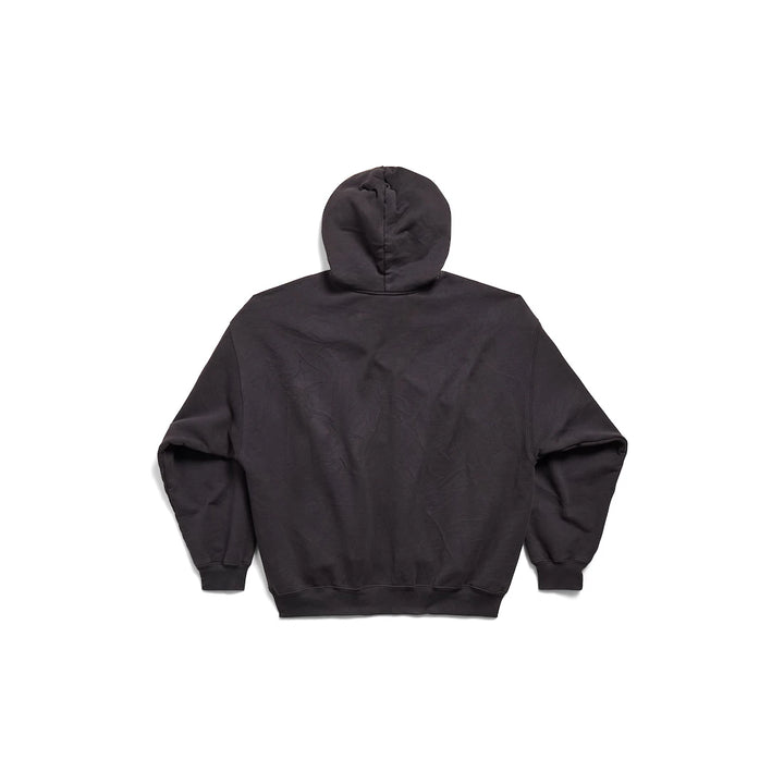 BALENCIAGA MEN'S LOOP SPORTS ICON HOODIE MEDIUM FIT IN BLACK