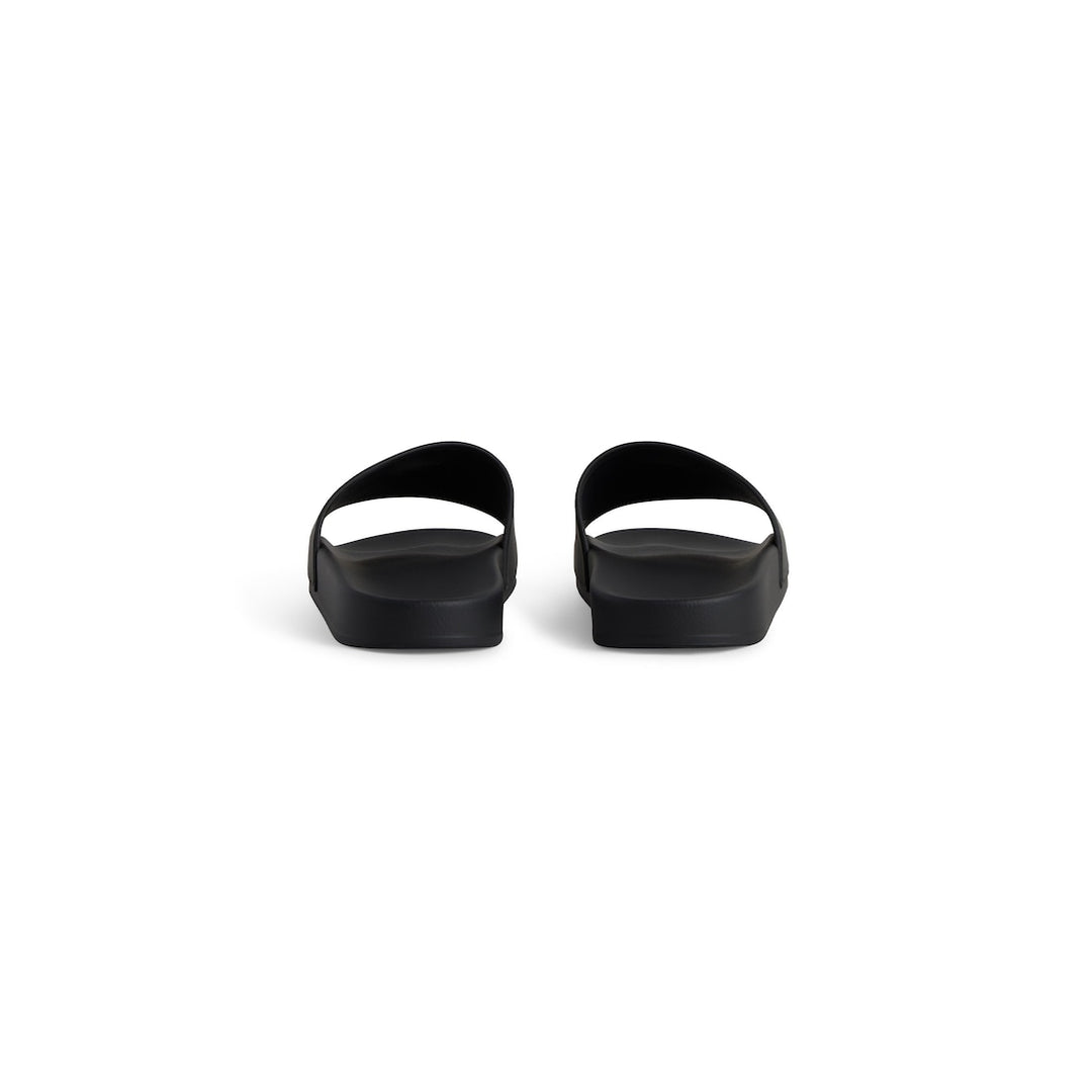 BALENCIAGA Men's Pool Slide Sandal in Black