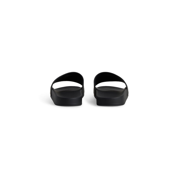 BALENCIAGA Men's Pool Slide Sandal in Black