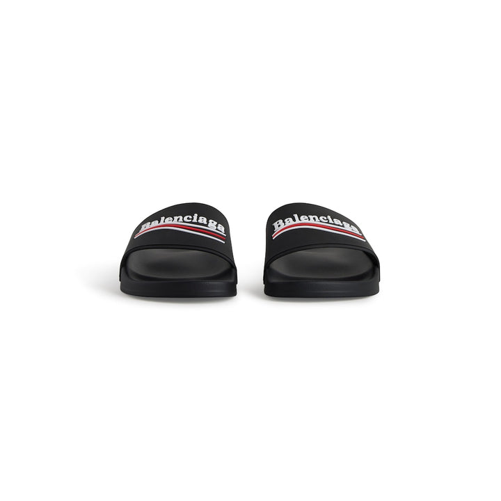 BALENCIAGA Men's Pool Slide Sandal in Black