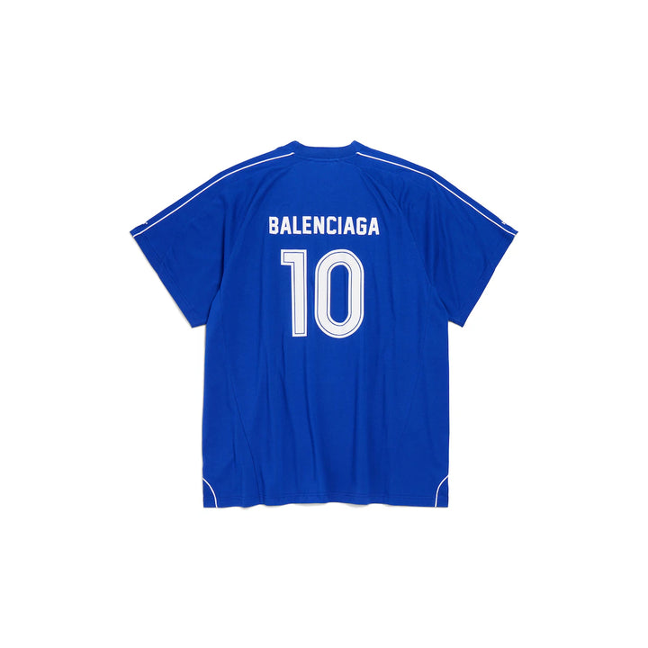 BALENCIAGA MEN'S SOCCER OVERSIZED T-SHIRT