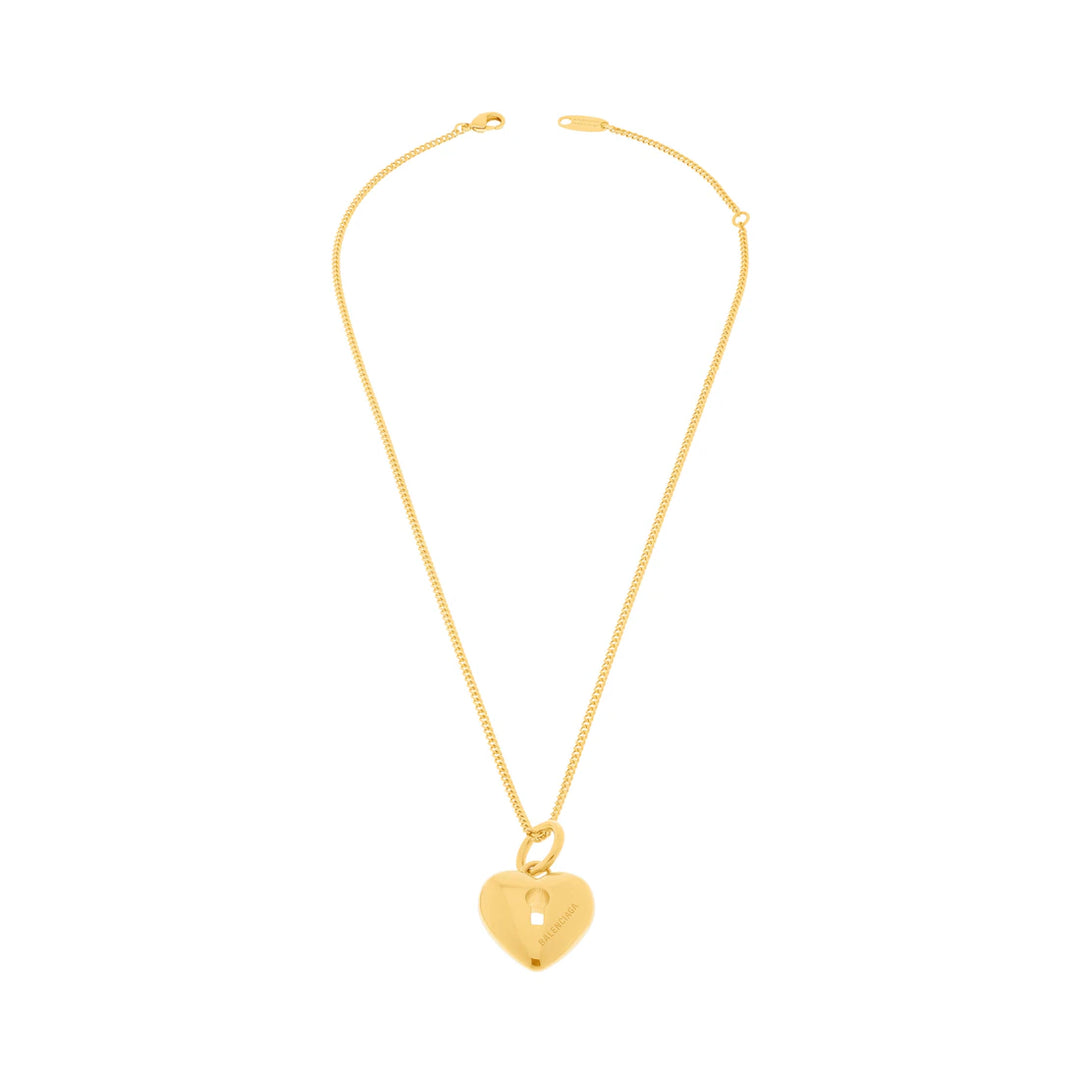 BALENCIAGA WOMEN'S AMOUR HEART NECKLACE IN GOLD